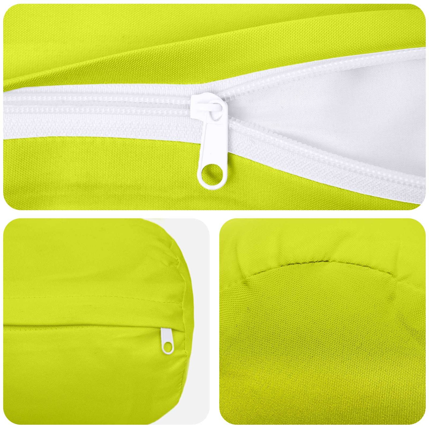 Cushion Cover 6 pcs HEERLEN Bright Green Ø 15 x 40 cm Polyester