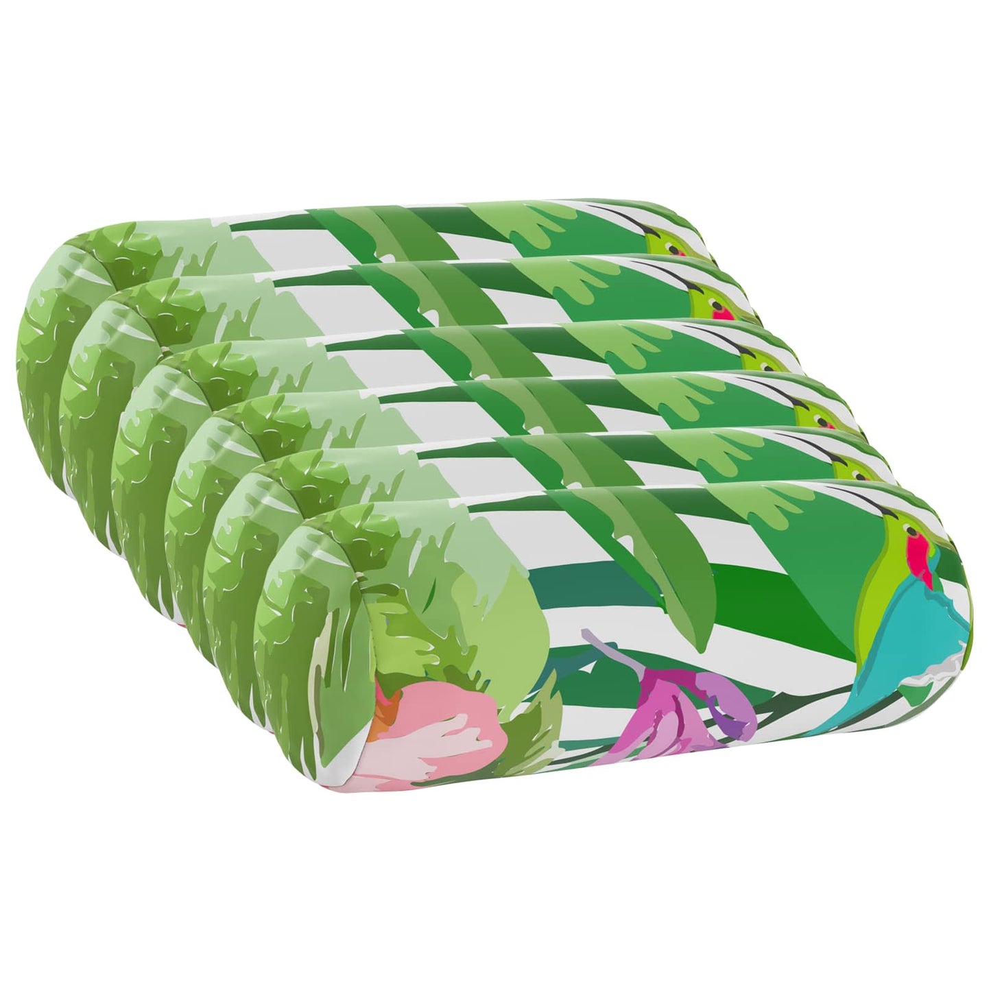 Cushion Cover 6 pcs HEERLEN Black Ø 15 x 40 cm Polyester