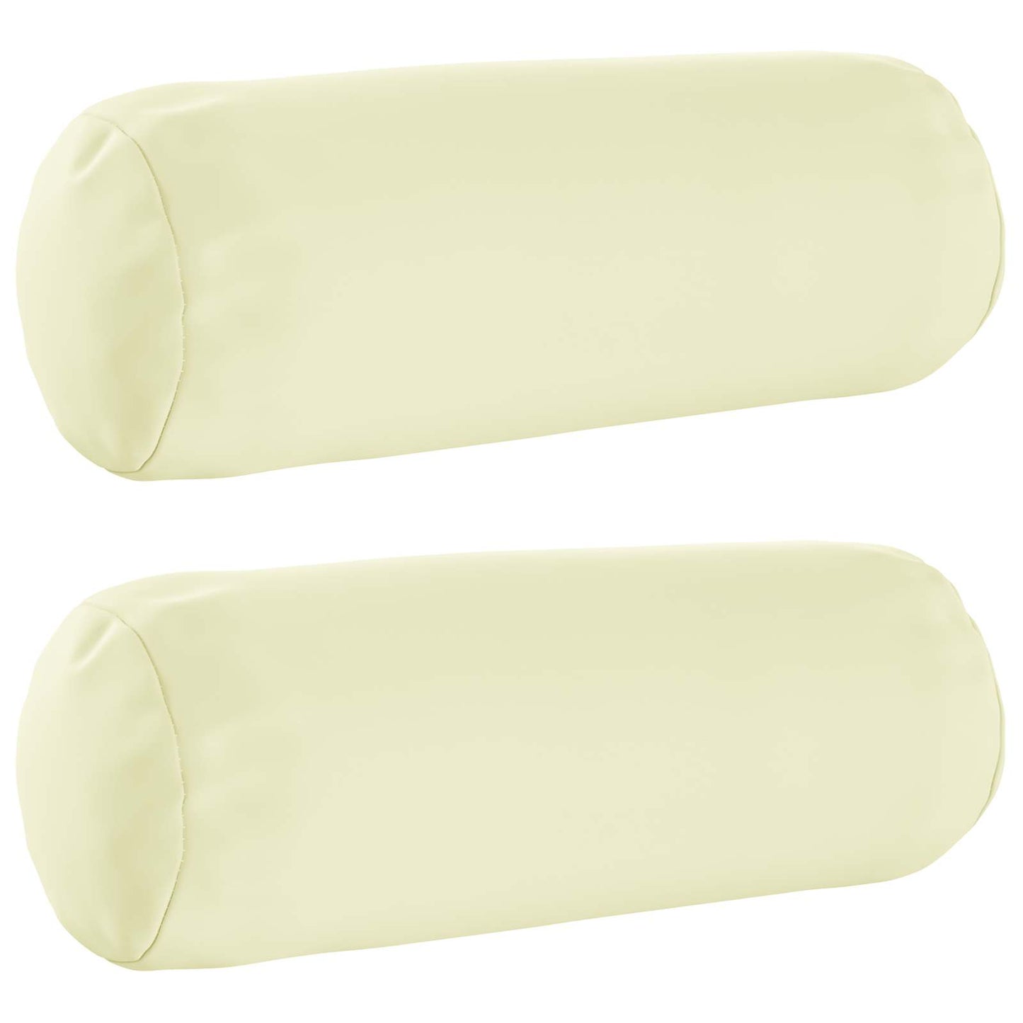 Cushion Cover 2 pcs HEERLEN Cream Ø 15 x 40 cm Polyester