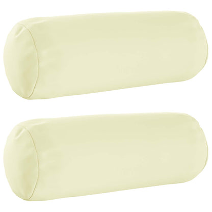 Cushion Cover 2 pcs HEERLEN Cream Ø 15 x 40 cm Polyester
