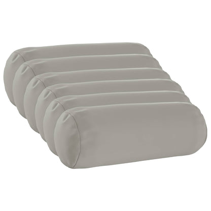 Cushion Cover 6 pcs HEERLEN Grey Ø 15 x 40 cm Polyester