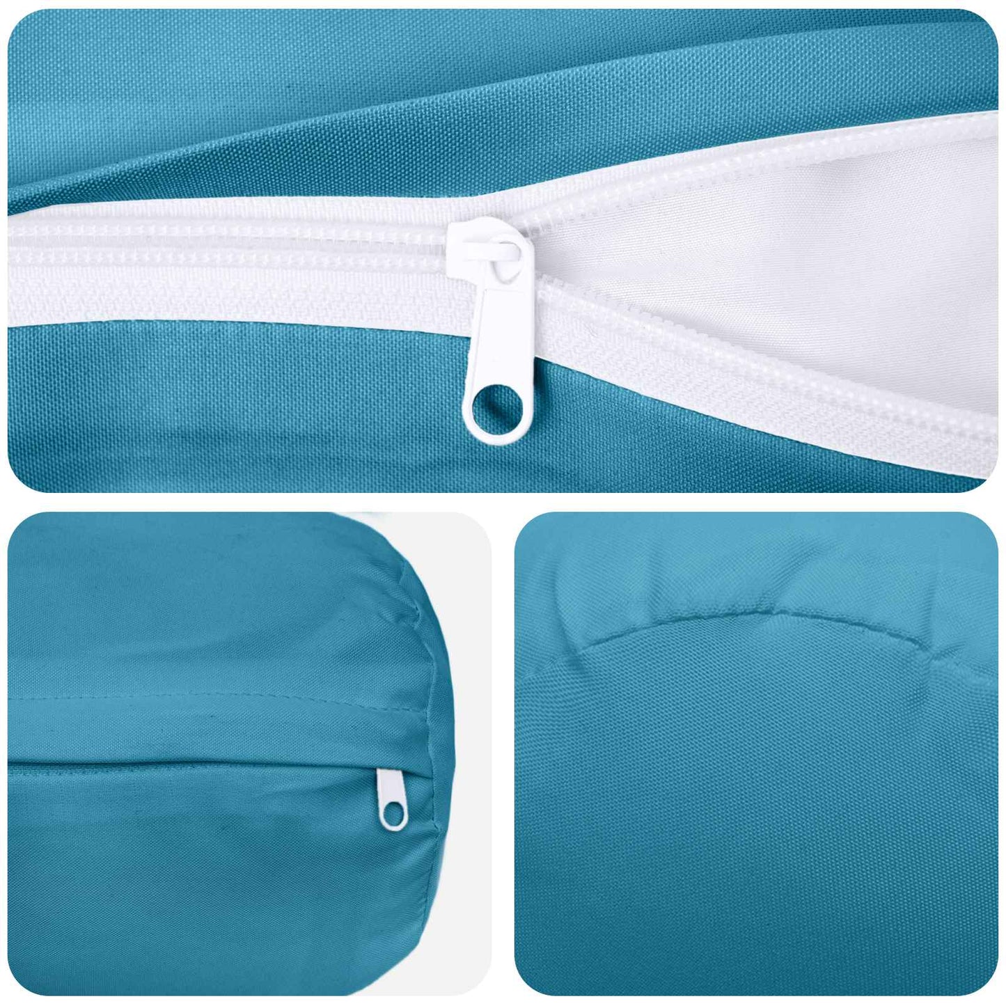 Cushion Cover 6 pcs HEERLEN Light Blue Ø 15 x 40 cm Polyester
