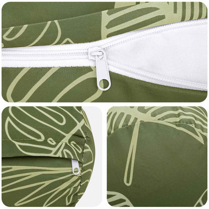Cushion Cover 2 pcs HEERLEN Leaf Design Ø 15 x 40 cm Polyester
