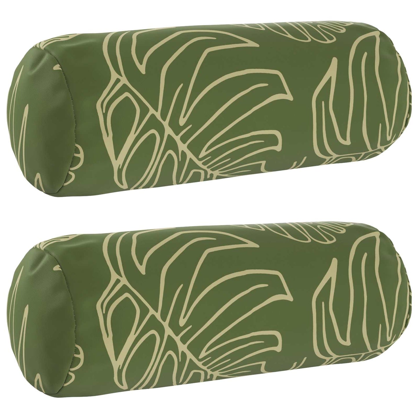 Cushion Cover 2 pcs HEERLEN Leaf Design Ø 15 x 40 cm Polyester