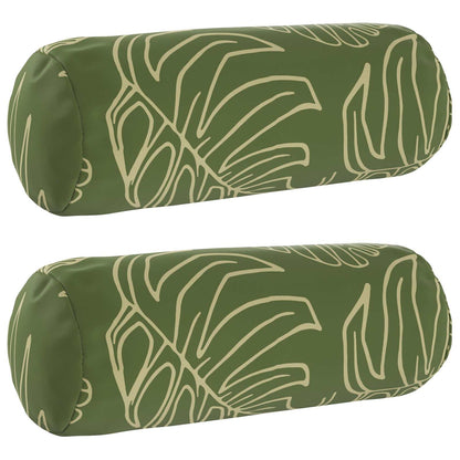 Cushion Cover 2 pcs HEERLEN Leaf Design Ø 15 x 40 cm Polyester