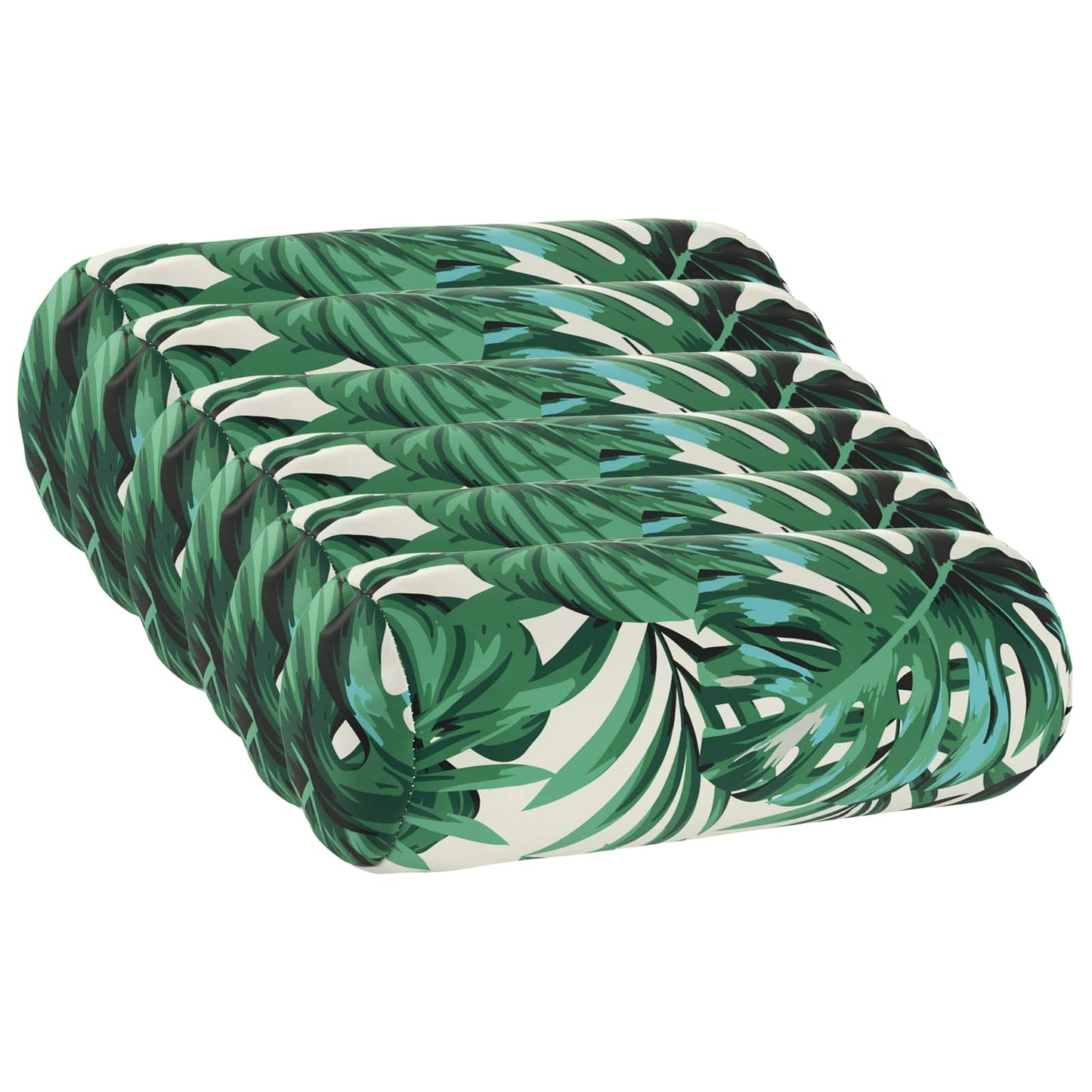 Cushion Cover 6 pcs HEERLEN Leaf Pattern Ø 15 x 40 cm Polyester