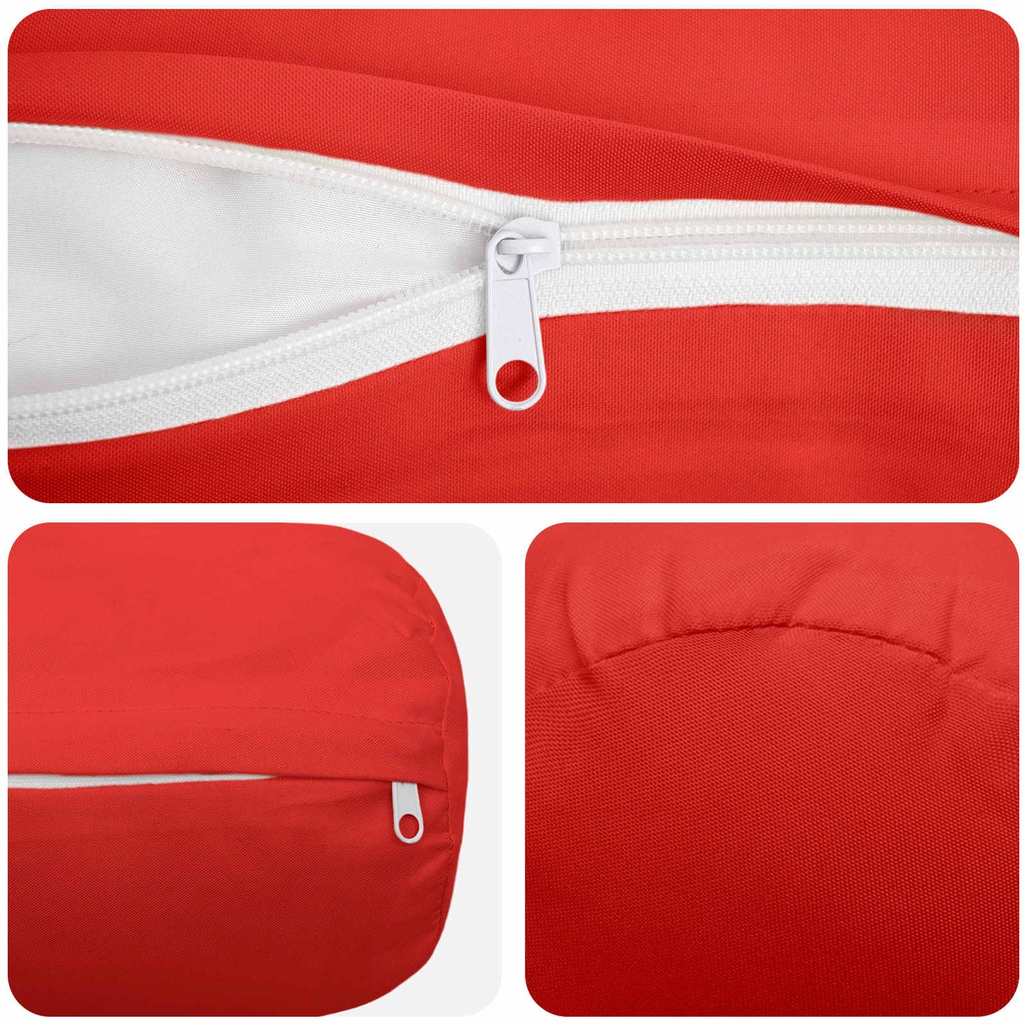 Cushion Cover 6 pcs HEERLEN Red Ø 15 x 40 cm Polyester