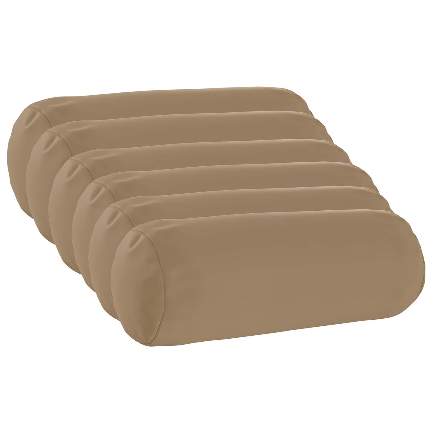 Cushion Cover 6 pcs HEERLEN Taupe Ø 15 x 40 cm Polyester