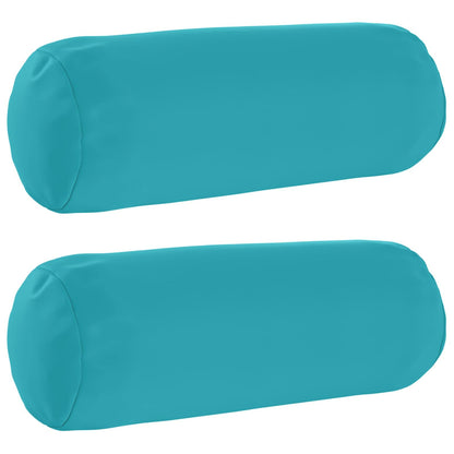 Cushion Cover 2 pcs HEERLEN Turquoise Ø 15 x 40 cm Polyester