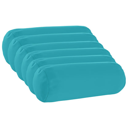 Cushion Cover 6 pcs HEERLEN Turquoise Ø 15 x 40 cm Polyester