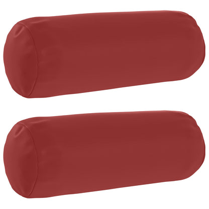 Cushion Cover 2 pcs HEERLEN Wine Red Ø 15 x 40 cm Polyester