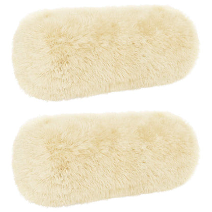 Cushion Cover 2 pcs HEERLEN Cream Ø 15 x 40 cm PV Fleece