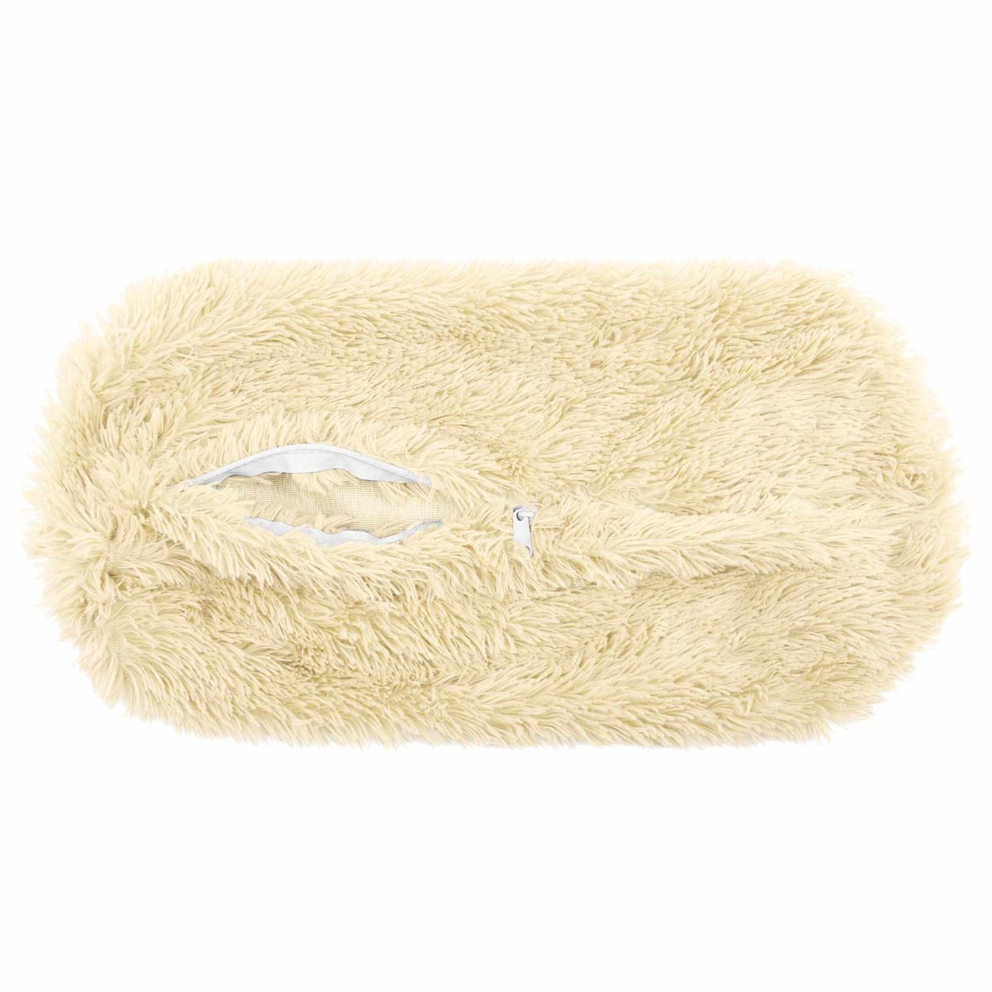 Cushion Cover 2 pcs HEERLEN Cream Ø 15 x 40 cm PV Fleece