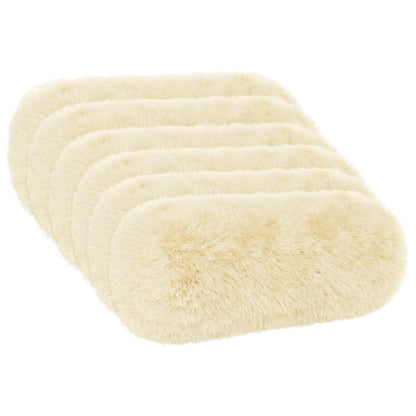 Cushion Cover 6 pcs HEERLEN Cream Ø 15 x 40 cm PV Fleece
