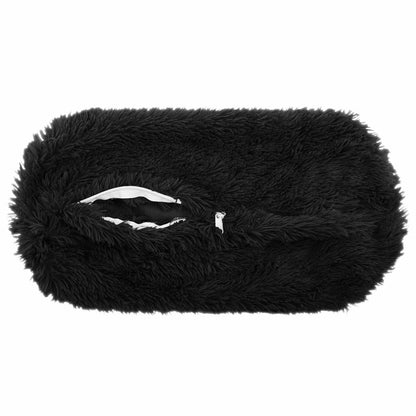 Cushion Cover 2 pcs HEERLEN Black Ø 15 x 40 cm PV Fleece