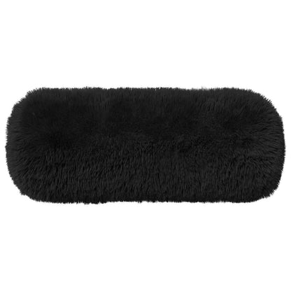 Cushion Cover 2 pcs HEERLEN Black Ø 15 x 40 cm PV Fleece