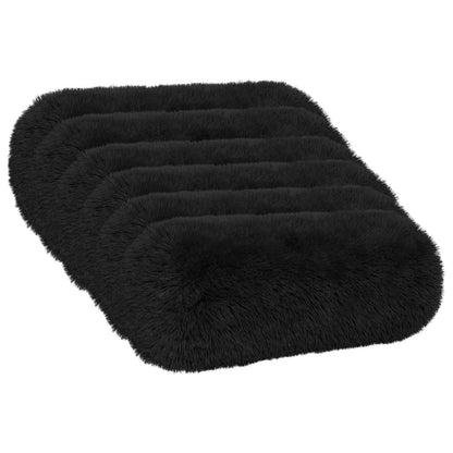 Cushion Cover 6 pcs HEERLEN Black Ø 15 x 40 cm PV Fleece
