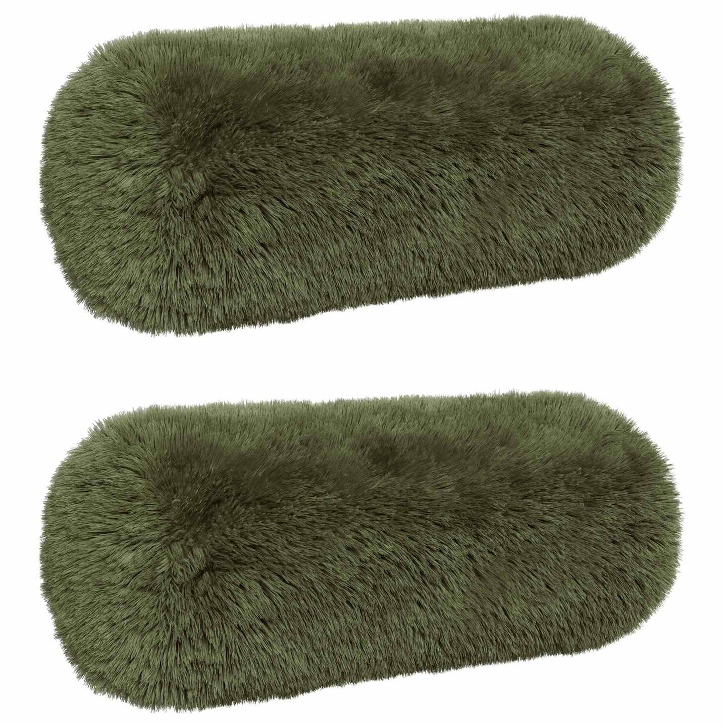 Cushion Cover 2 pcs HEERLEN Green Ø 15 x 40 cm PV Fleece