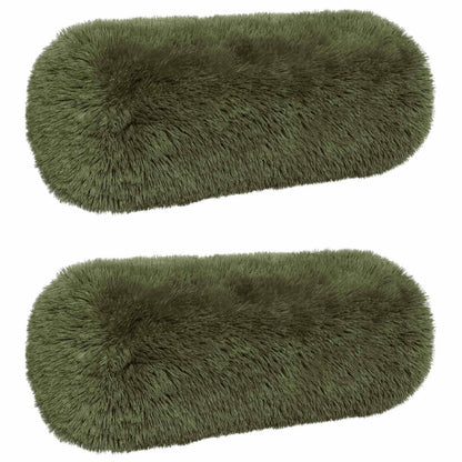 Cushion Cover 2 pcs HEERLEN Green Ø 15 x 40 cm PV Fleece