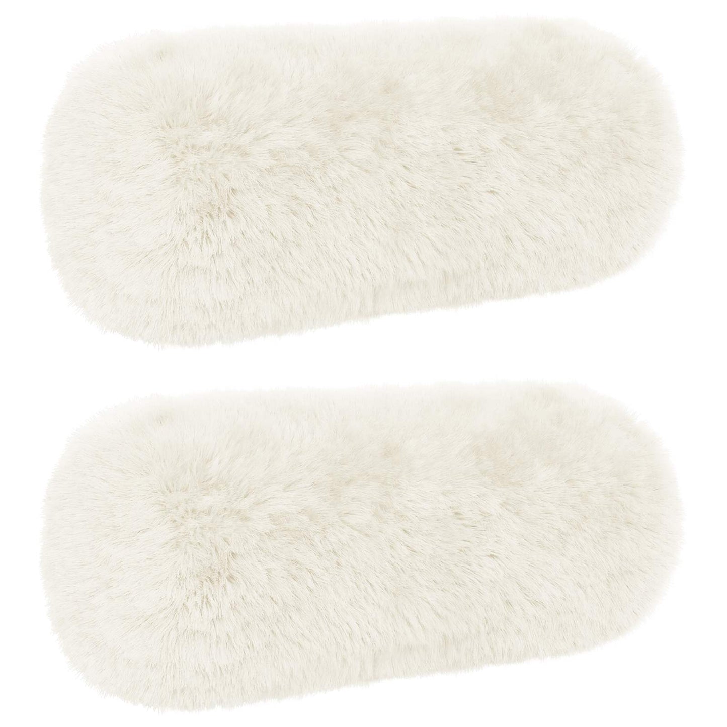 Cushion Cover 2 pcs HEERLEN White Ø 15 x 40 cm PV Fleece