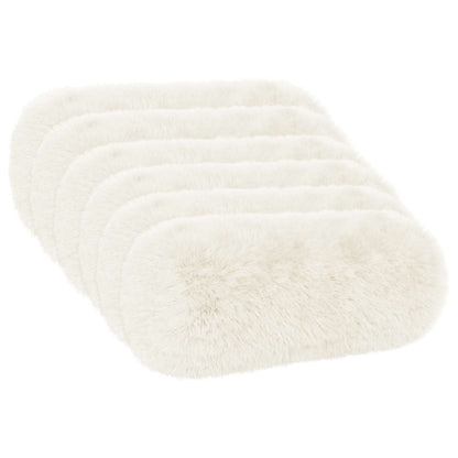Cushion Cover 6 pcs HEERLEN White Ø 15 x 40 cm PV Fleece