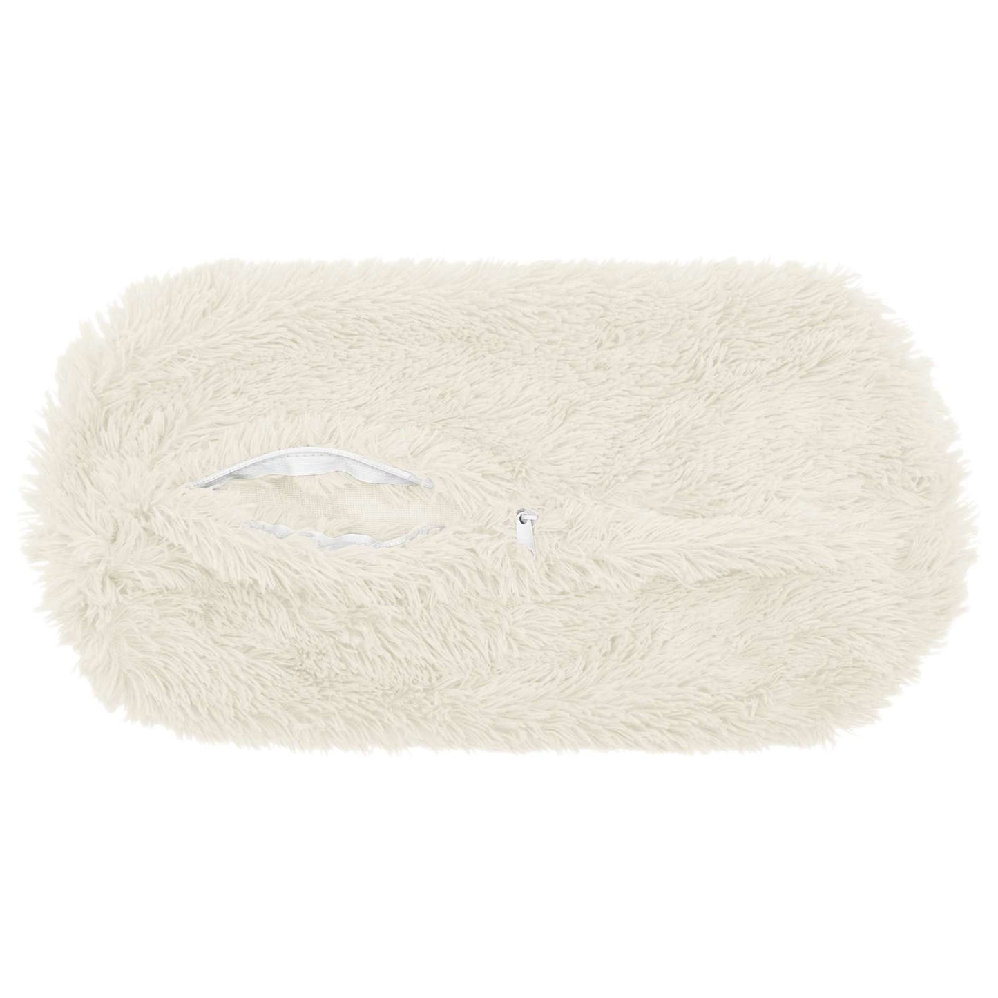 Cushion Cover 6 pcs HEERLEN White Ø 15 x 40 cm PV Fleece