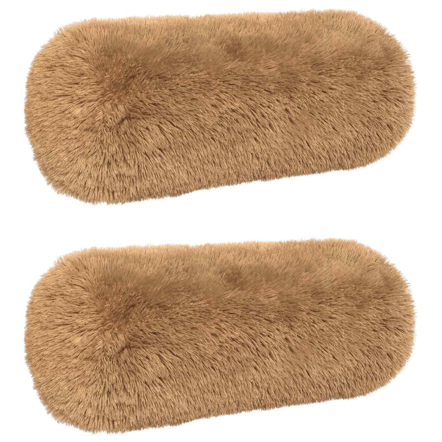 Cushion Cover 2 pcs HEERLEN Taupe Ø 15 x 40 cm PV Fleece