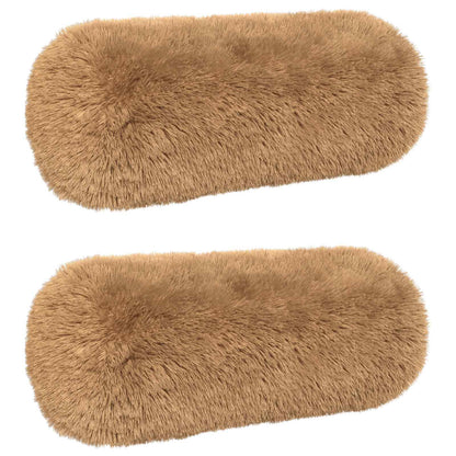 Cushion Cover 2 pcs HEERLEN Taupe Ø 15 x 40 cm PV Fleece