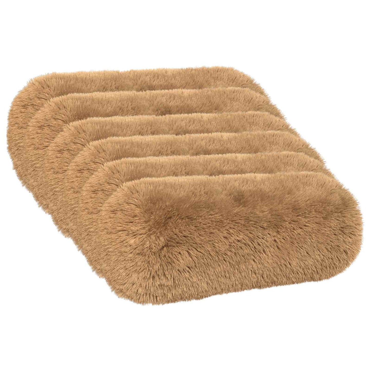 Cushion Cover 6 pcs HEERLEN Taupe Ø 15 x 40 cm PV Fleece