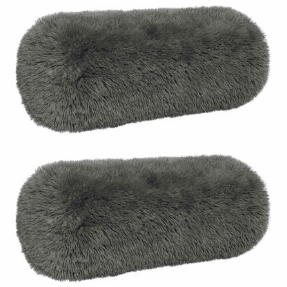 Cushion Cover 2 pcs HEERLEN Light Grey Ø 15 x 40 cm PV Fleece