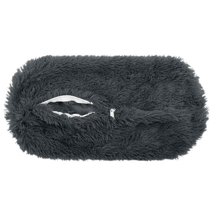 Cushion Cover 2 pcs HEERLEN Anthracite Ø 15 x 40 cm PV Fleece