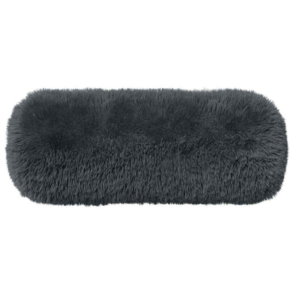 Cushion Cover 2 pcs HEERLEN Anthracite Ø 15 x 40 cm PV Fleece