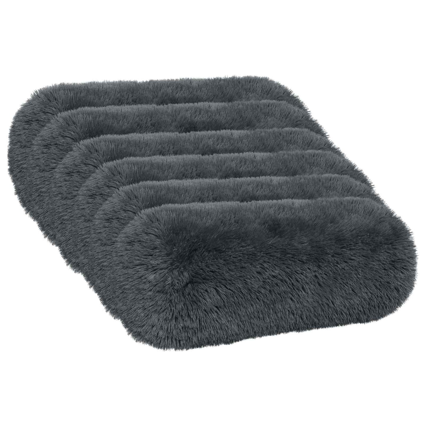 Cushion Cover 6 pcs HEERLEN Anthracite Ø 15 x 40 cm PV Fleece