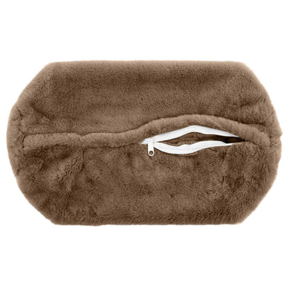 Cushion Cover 2 pcs HEERLEN Light Brown Ø 15 x 40 cm