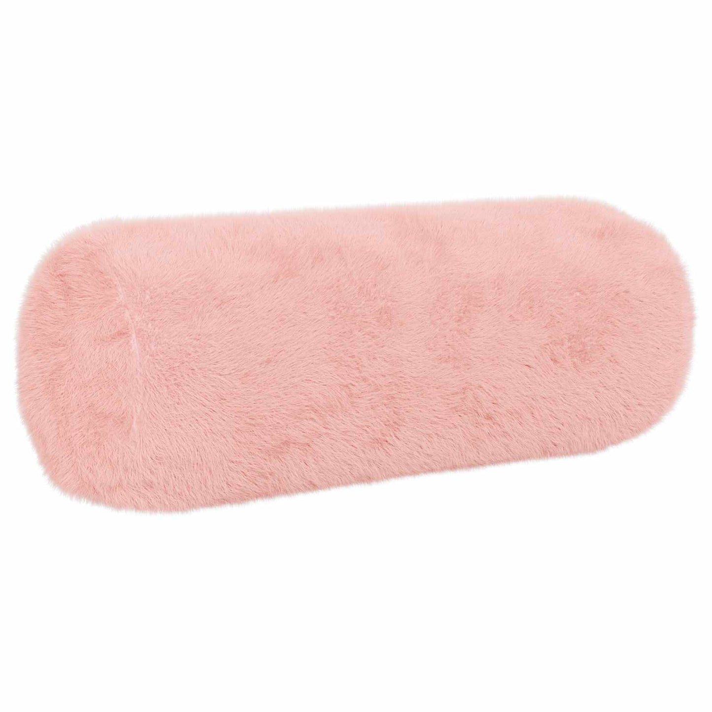 Cushion Cover 2 pcs HEERLEN Pink Ø 15 x 40 cm Faux Rabbit Fur