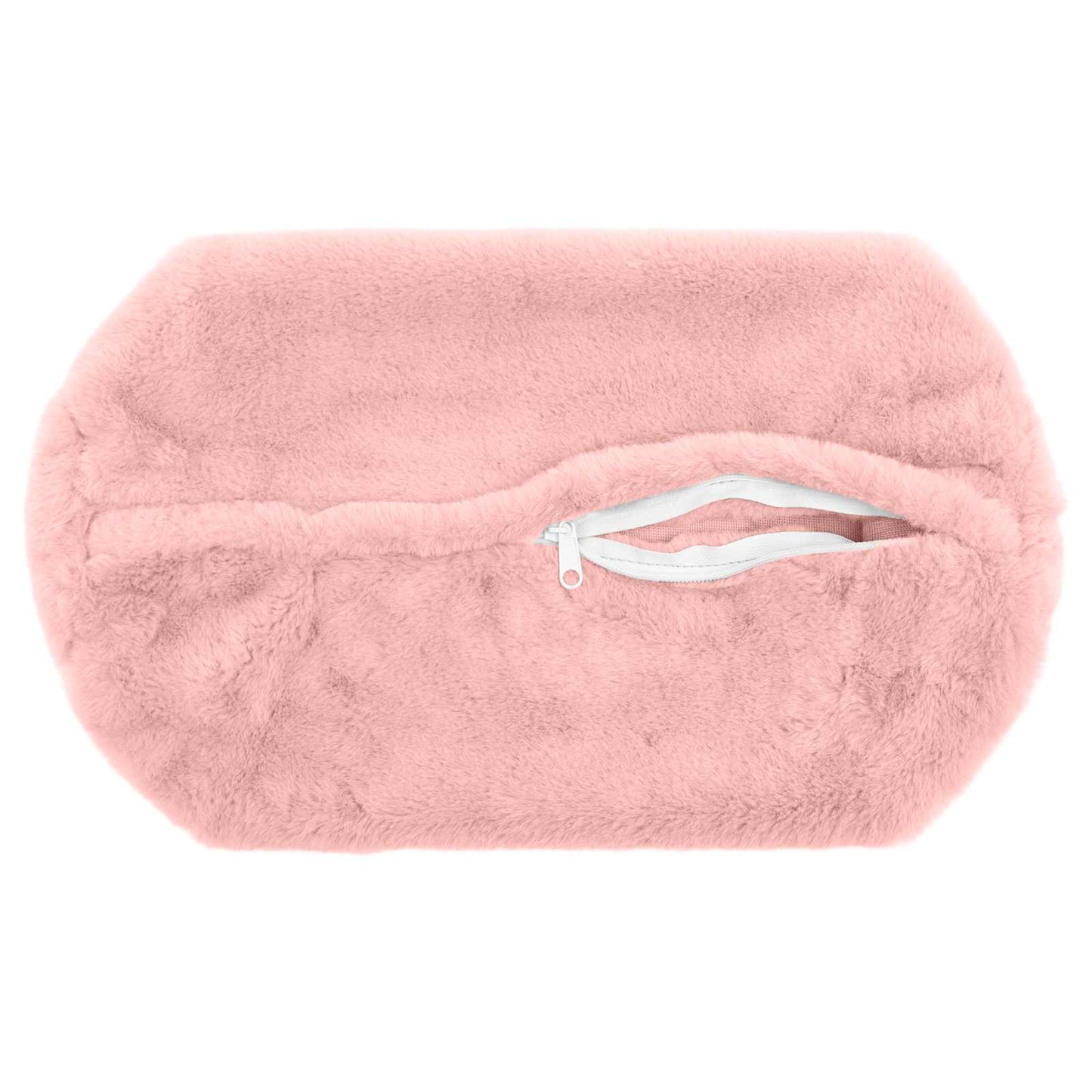 Cushion Cover 2 pcs HEERLEN Pink Ø 15 x 40 cm Faux Rabbit Fur