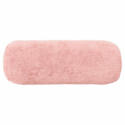 Cushion Cover 2 pcs HEERLEN Pink Ø 15 x 40 cm Faux Rabbit Fur