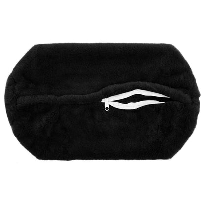 Cushion Cover 2 pcs HEERLEN Black Ø 15 x 40 cm Faux Rabbit Fur