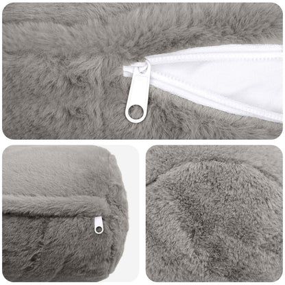 Cushion Cover 2 pcs HEERLEN Light Grey Ø 15 x 40 cm