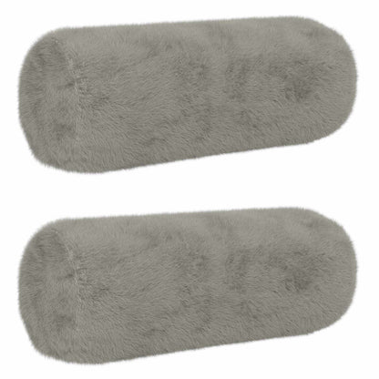 Cushion Cover 2 pcs HEERLEN Light Grey Ø 15 x 40 cm