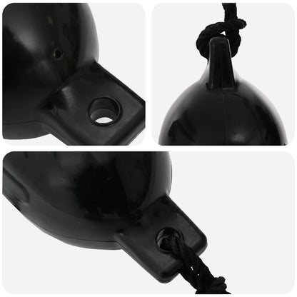 Boat Fenders 2 pcs Ø 11 x 40 cm Black PVC