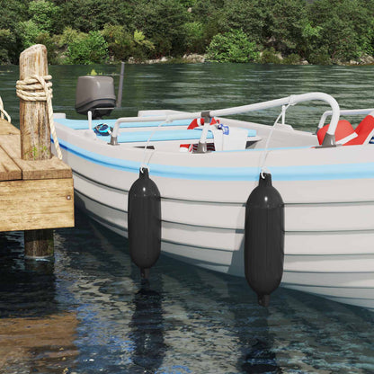 Boat Fenders 2 pcs Ø 16 x 58 cm Black PVC