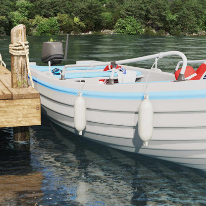 Boat Fenders 2 pcs Ø 11 x 40 cm White PVC