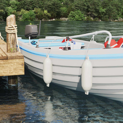 Boat Fenders 2 pcs Ø 14 x 50 cm White PVC