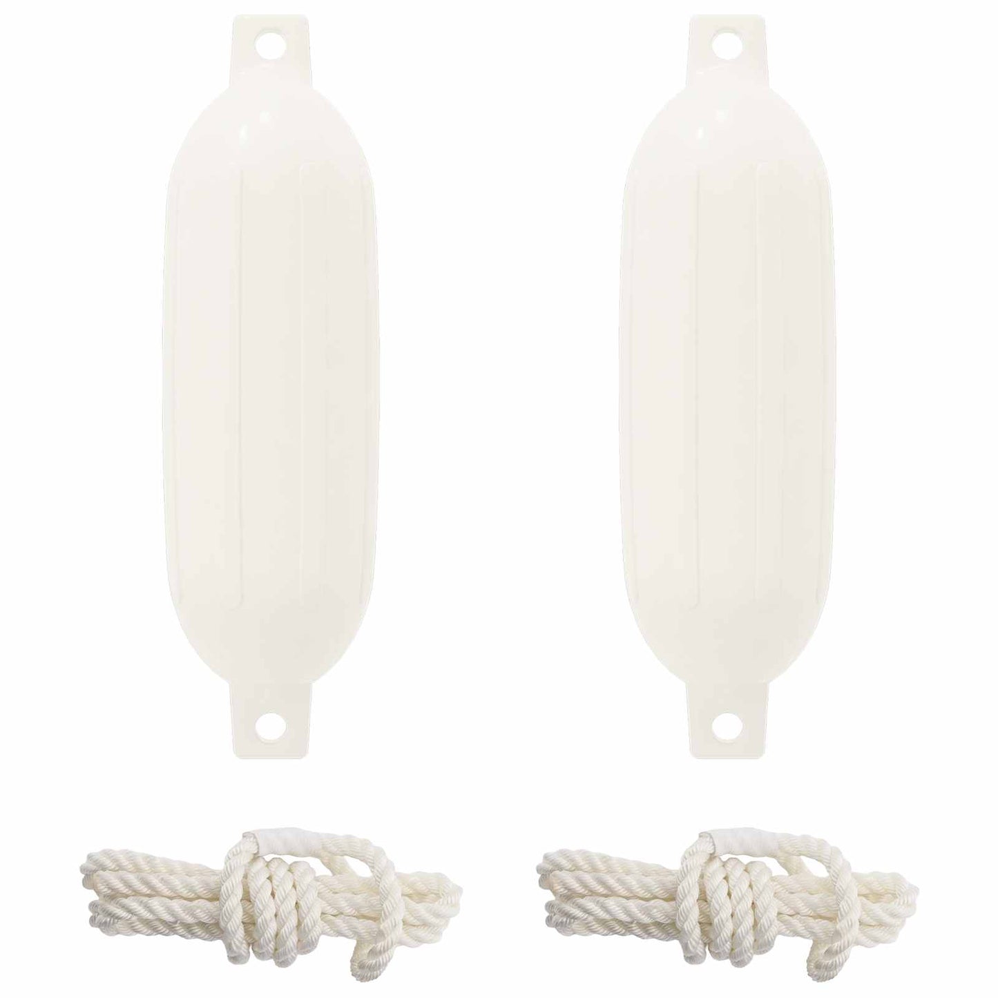 Boat Fenders 2 pcs Ø 16 x 58 cm White PVC