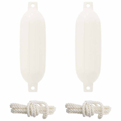 Boat Fenders 2 pcs Ø 16 x 58 cm White PVC