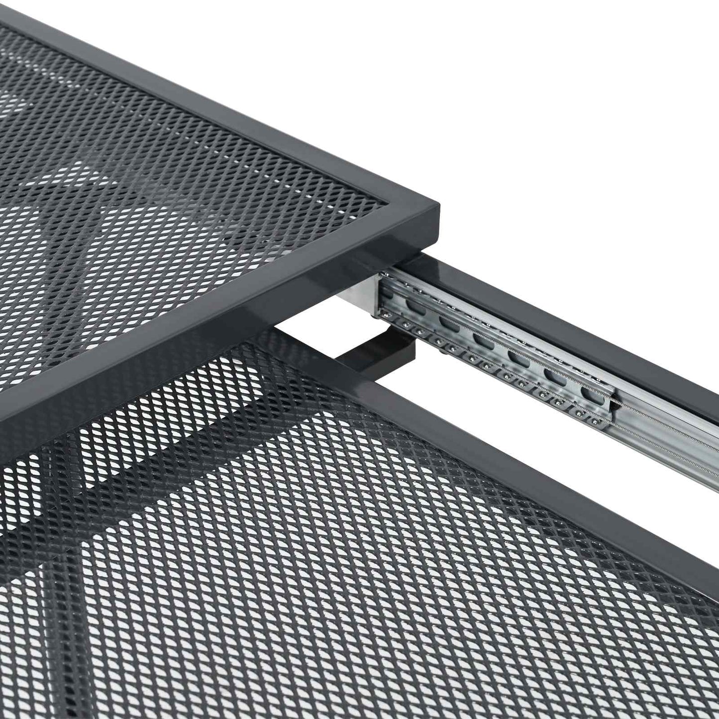 Extendable Mesh Dining Table Anthracite 212 x 90 x 76 cm Steel