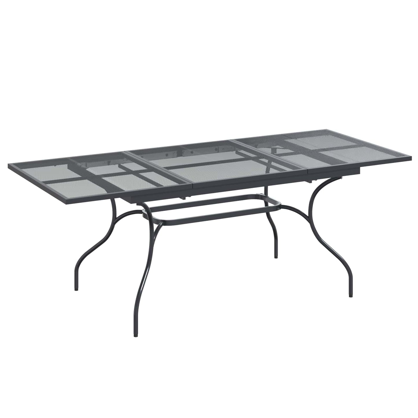 Extendable Mesh Dining Table Anthracite 212 x 90 x 76 cm Steel