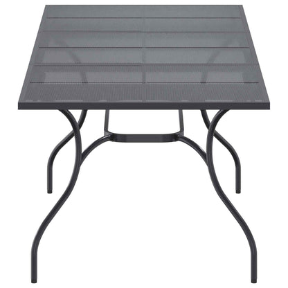 Extendable Mesh Dining Table Anthracite 212 x 90 x 76 cm Steel