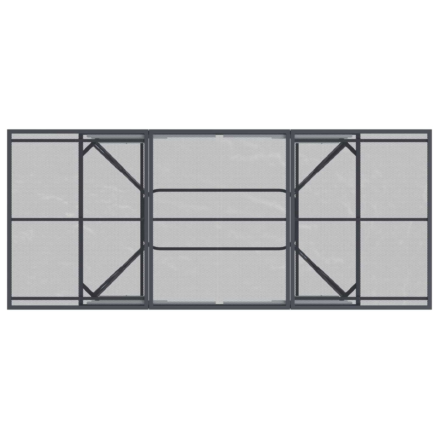 Extendable Mesh Dining Table Anthracite 212 x 90 x 76 cm Steel